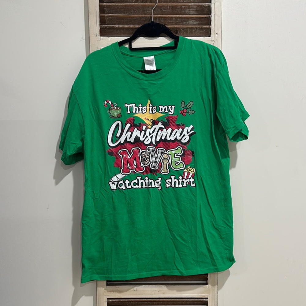 Green Christmas Movie Watching Shirt